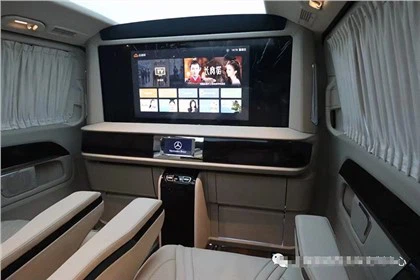 Mercedes-Benz V-sınıfı Modifikasyonu İçin Kaldırma TV'li Lüks Tam Bölme Duvar
